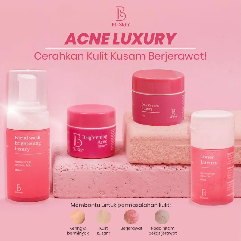 BG SKIN PAKET WAJAH  PAKET ACNE LUXURY ACNEPRONE SKIN