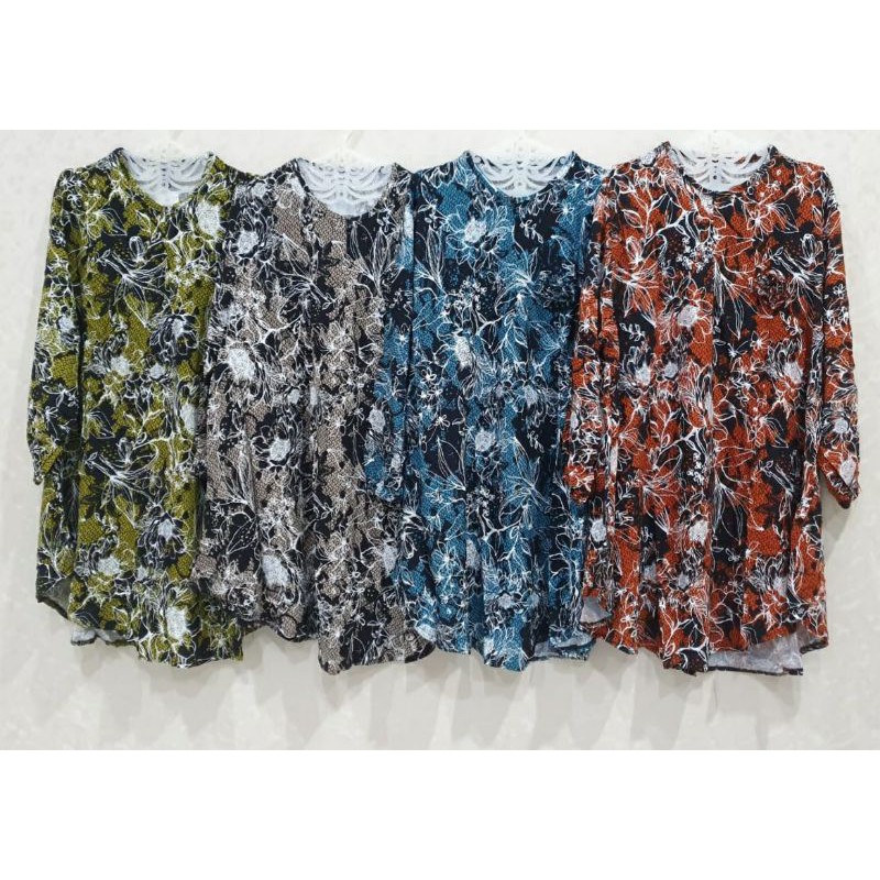 BLOUSE TUNIK JUMBO KATUN RAYON IMPORT PRINTING