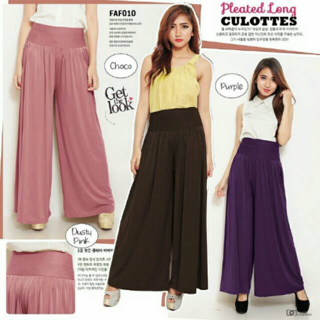 Celana kulot jersey rempel