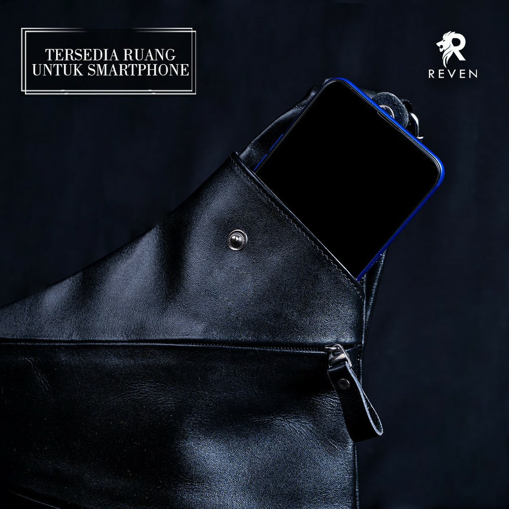 Tas Selempang Kulit Pria HELSINKI bag Branded Original Kulit Sapi Asli Terbaru