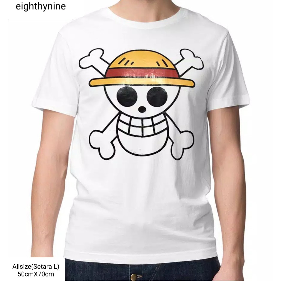 Baju Kaos Anime ONE PIECE (Putih)