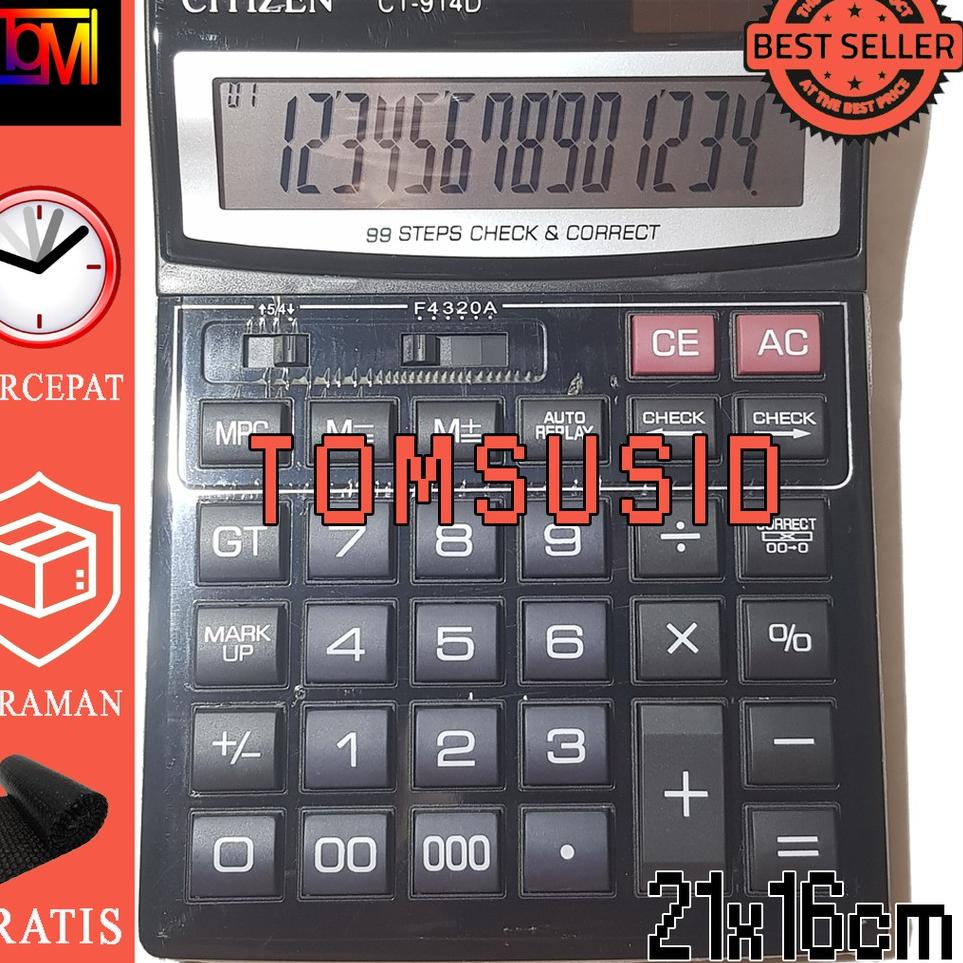 

narr BESAR ! Kalkulator Citizen 914D 14 digit - Kakulator Dagang / Kalkulator Check / Calculator Besar lmgl441