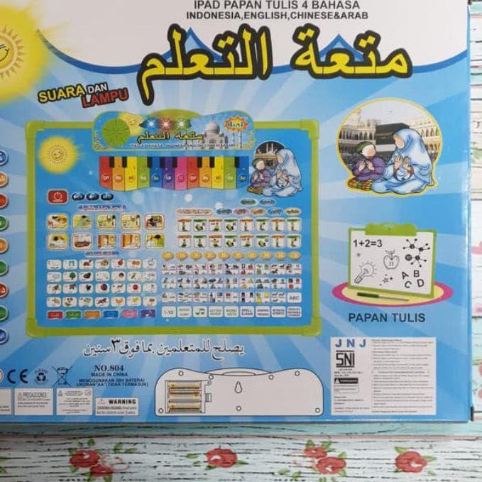 ✤ Mainan edukasi ipad playpad papan tulis muslim 4 bahasa grosir