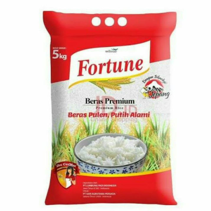 

FORTUNE Beras Premium 5 Kg - Pulen Putih Alami