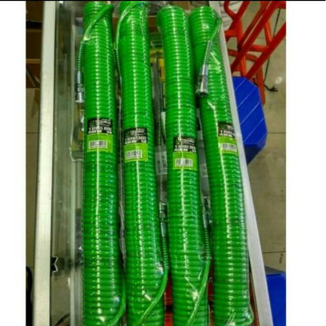 TEKIRO SELANG ANGIN SPIRAL HIJAU 15M AT-RH1118 15 M 5 X 8 mm Tekiro RECOIL HOSE WITH SPRING GREEN
