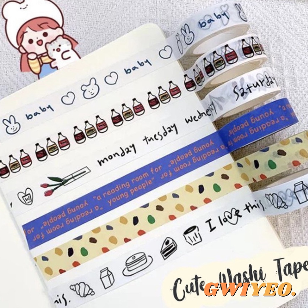 

1 Piece Washi Tape Colorful Journal Scrapbook