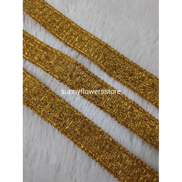 RENDA GOLD MOTIF MPL LEBAR 2,5 CM ISI 17 YARD