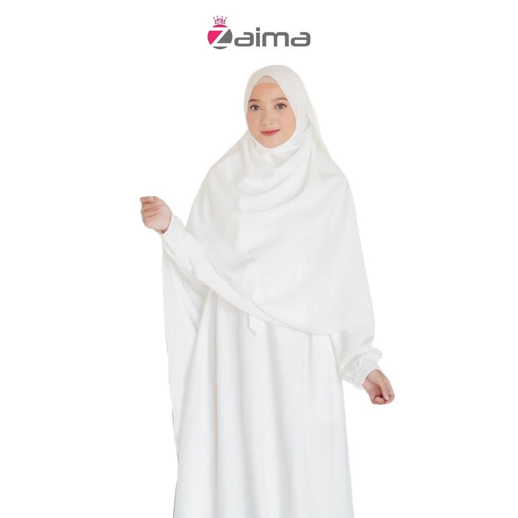 Pashmina Jumbo Syari 200 x 100 Lebar Besar Diamond Italiano-Putih Tulang