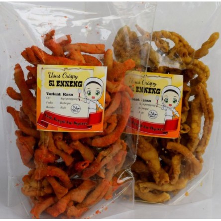 

USUS CRISPY / KRIPIK USUS KEMASAN 100GR KRIPIK USUS AYAM