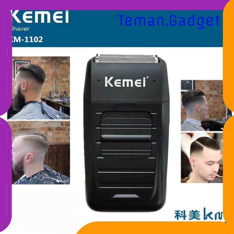 TG-FE190 KEMEI ALAT CUKUR ELEKTRIK RECHARGEABLE CORDLESS SHAVER FOR MEN-KM-1102