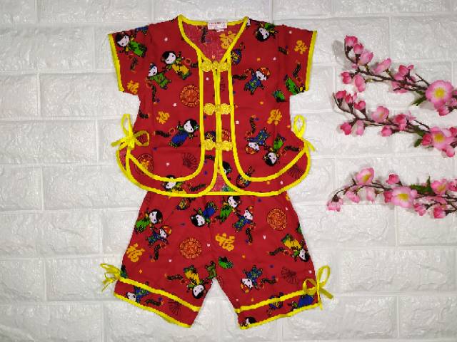 Baju Imlek Anak Size 0-6bulan / Pakaian Bayi / Baju Setelan Anak Model Imlek