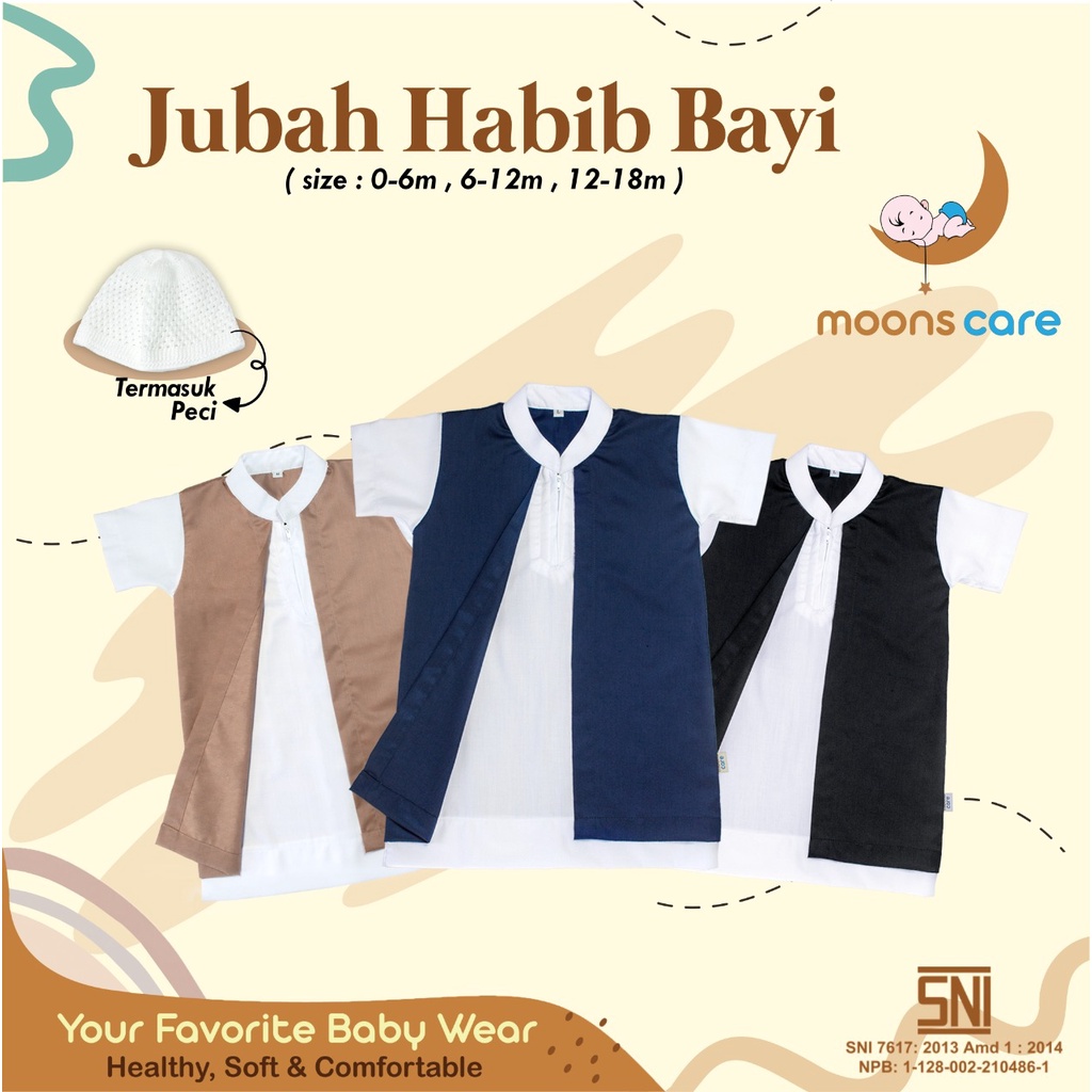 JUBAH HABIB (Bonus Peci) Baju Koko Gamis Jubah Bayi Jubah Koko Bayi Habib Gamis Jubah Bayi panjang model lucu lengan pendek baju terusan baju muslim baju aqiqah baju lebaraNn