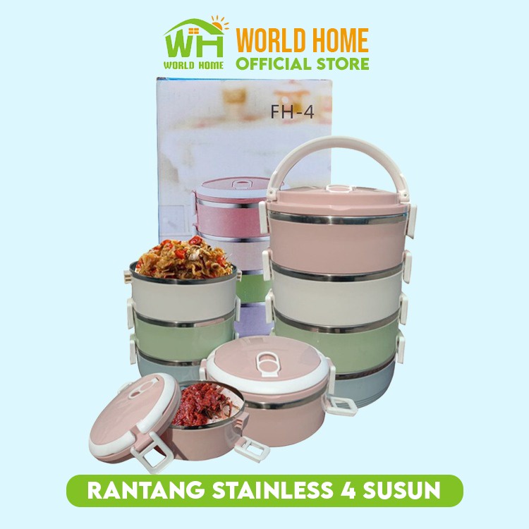 Rantang Stainless Tahan Panas Kedap Udara Rantang Bekal Makanan WHI FURNITURE SHOP