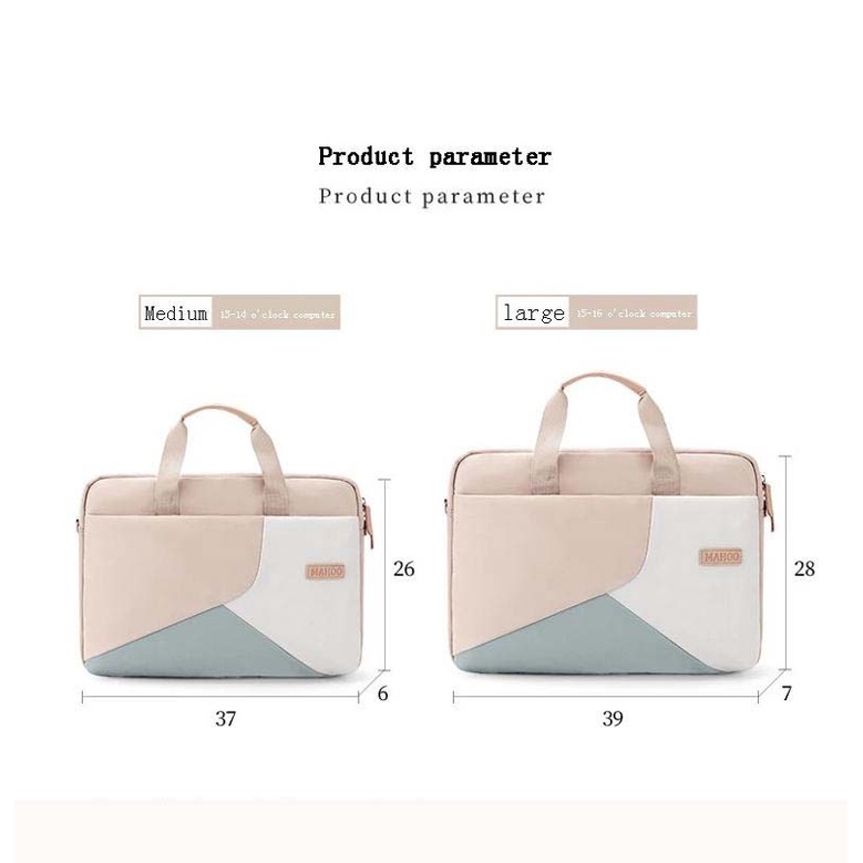 Tas Laptop Selempang jinjing  Shockproof MAHOO triangle  Size 13 14 15 16 inch