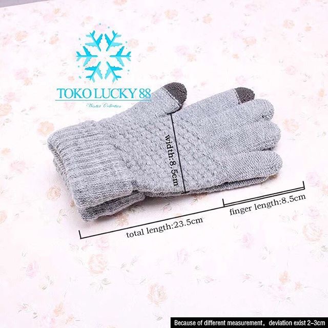 IMPORT MOLLAD Glove Touchscreen New Sarung Tangan Touchscreen Rajut Wool Winter Musim Dingin