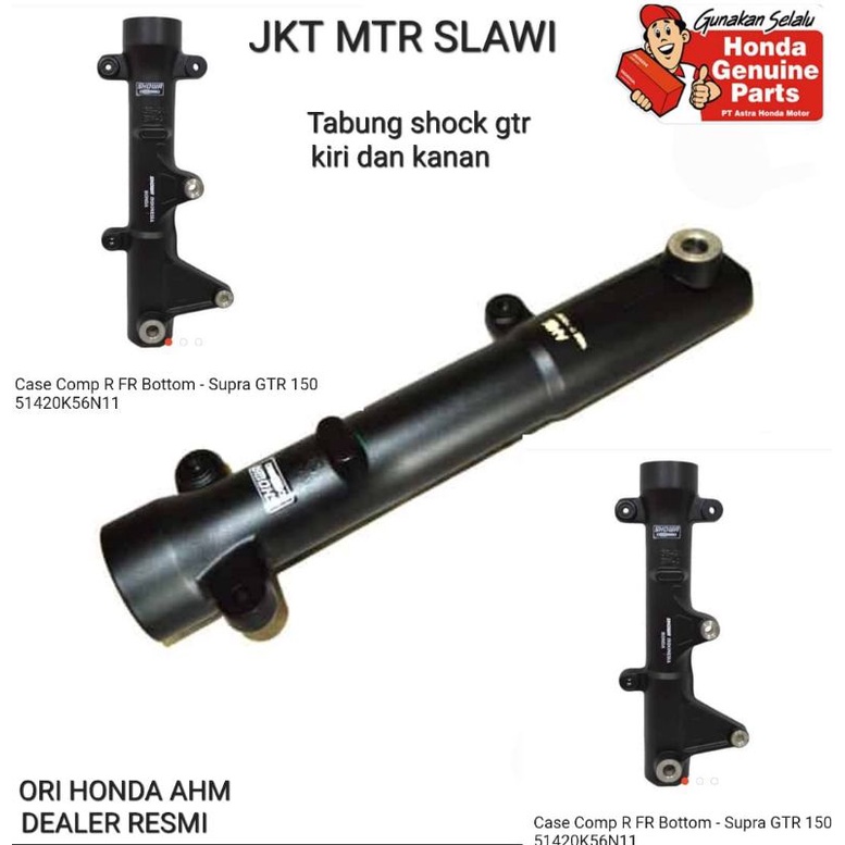 Tabung shock kanan kiri harga satuan supra x 150 gtr ori honda AHM