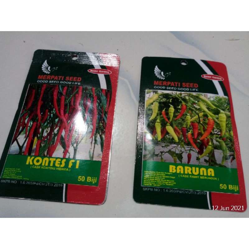 Bibit Cabai Rawit & Keriting Hibrida isi 50 biji