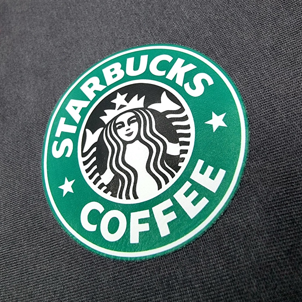 STIKER BAJU STARBUCKS PATCH SABLON SATUAN DIY AKSESORIS FASHION KAOS PRIA