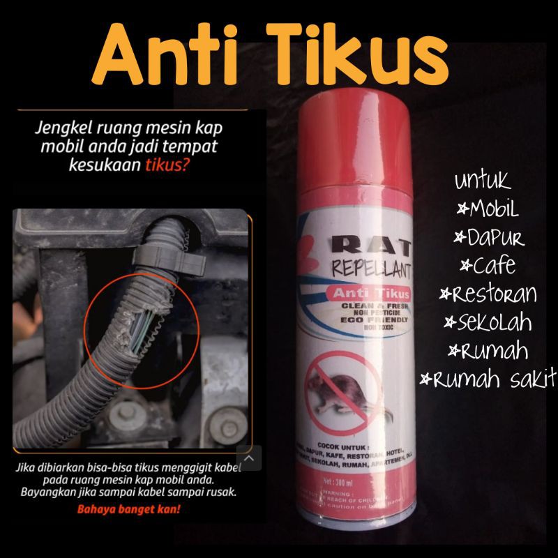 Rat rapellent pengusir tikus  300 SEMPROTAN PENGUSIR TIKUS OBAT PENGUSIR ANTI TIKUS AMPUH