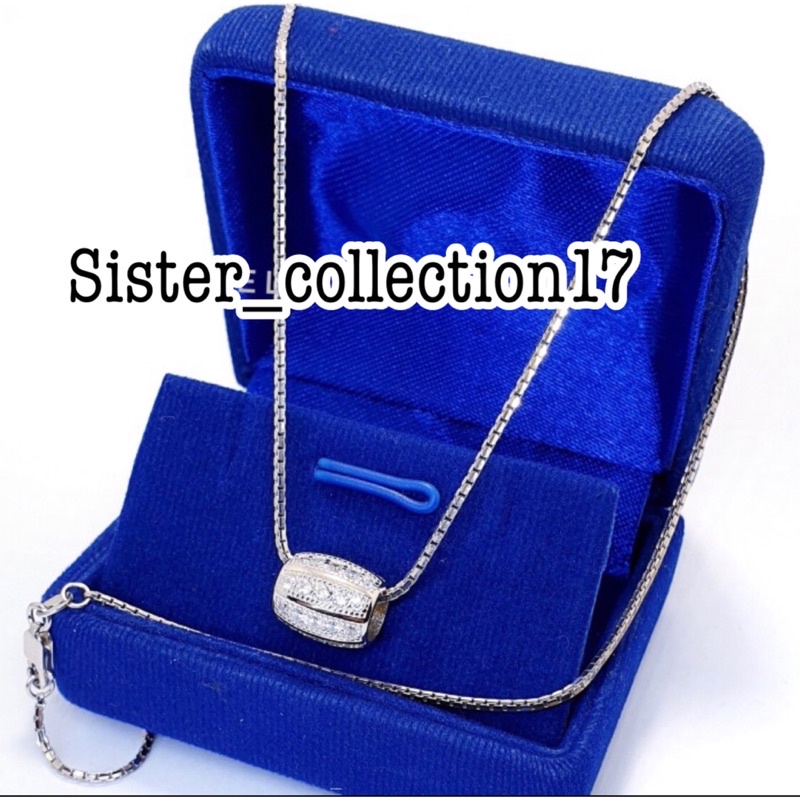 Kalung liontin perak 925 lapis emas putih kalung cowok kalung cewek