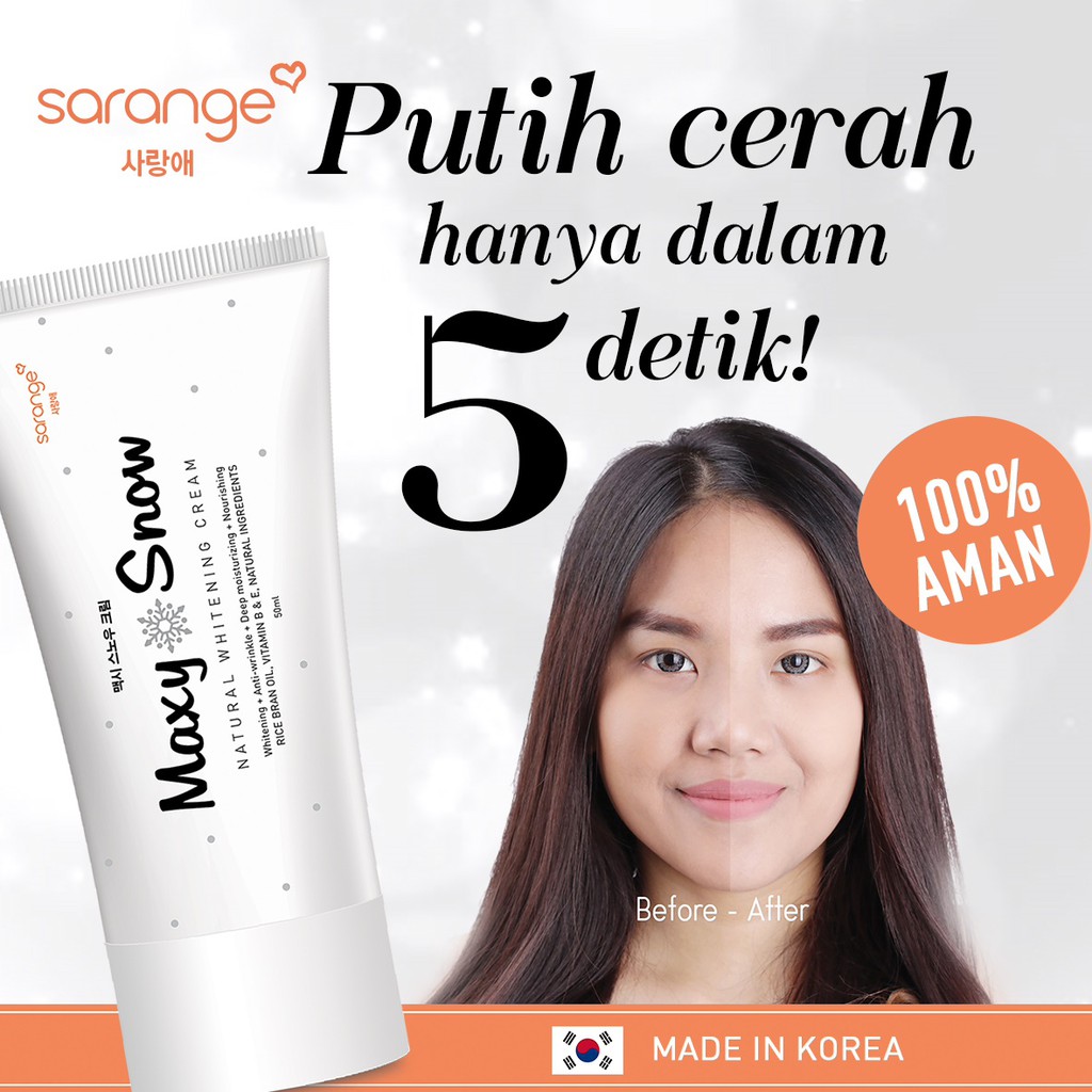 SARANGE Maxy Snow Natural Whitening Cream