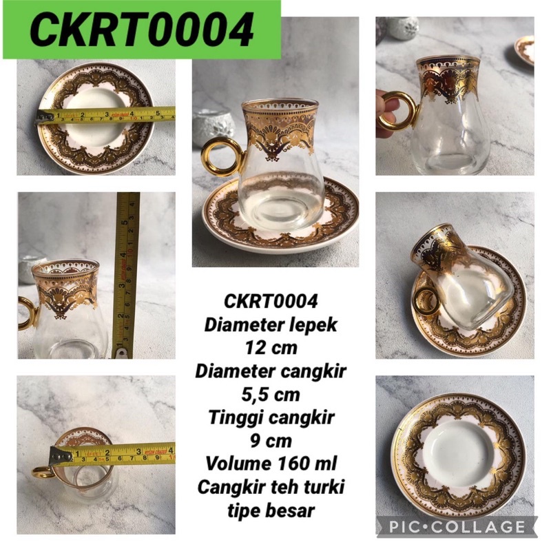 cangkir teh turki/gelas teh/mug teh
