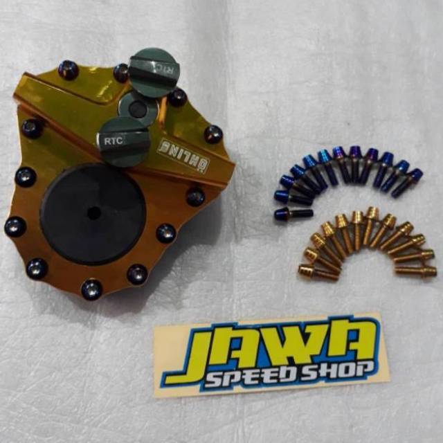 Baut kerucut gold /blue untuk stabilizer ohlins RTC