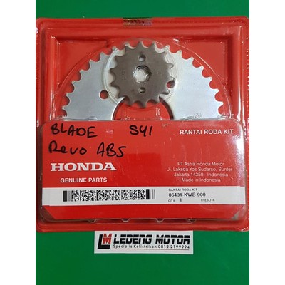 Girset Honda Blade Absolute Revo Original KWB Gear Set Depan Belakang Rantai