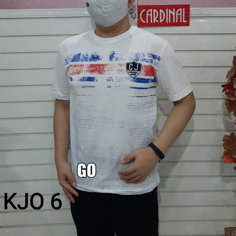 gof KJO CARDINAL JEANS KAOS T-Shirt Cowok Baju Reguler Slimfit Cowok Lengan Pendek Bermotif