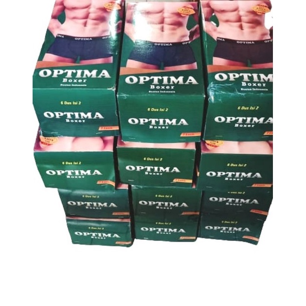 Celana Dalam Boxer Pria Murah Optima isi 2pc / Pakaian Dalam Pria