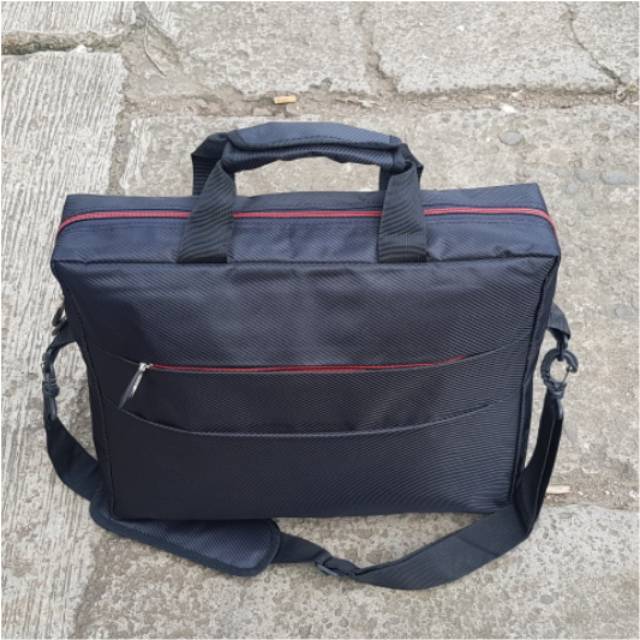 TasPria selempang tiga resleting TasKerja TasLaptop 17 inch
