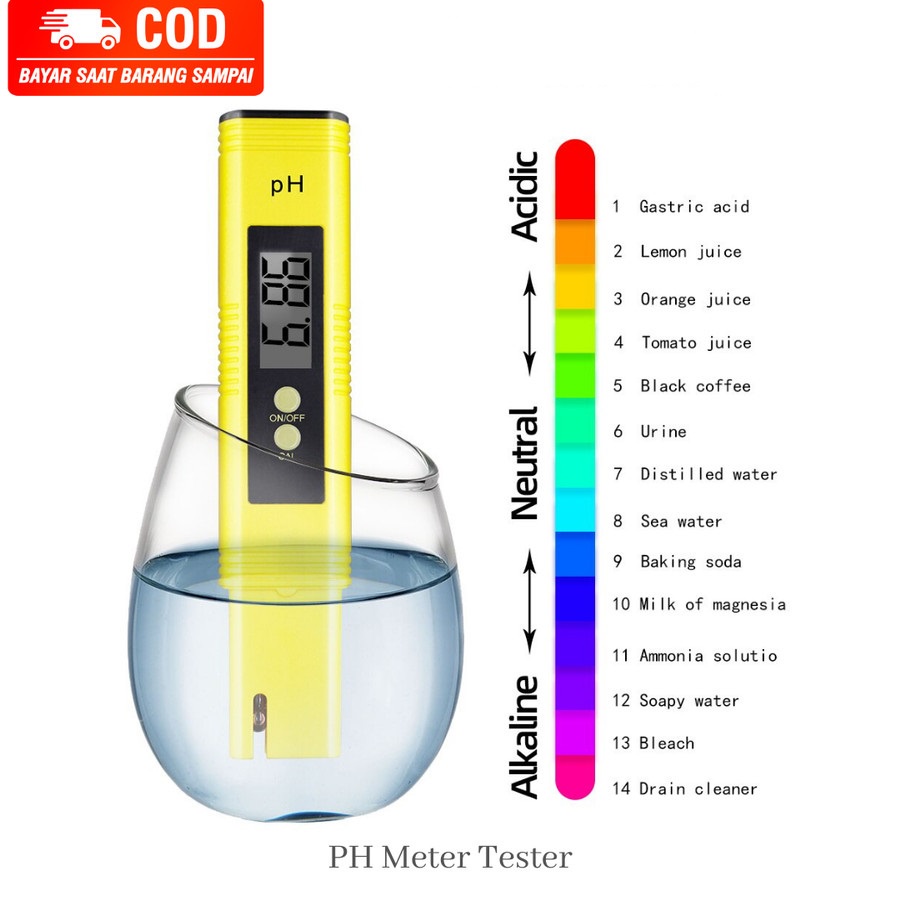 Ph Meter Alat Ukur Air Hidroponik Ph Air Keasaman Ph Meter Digital