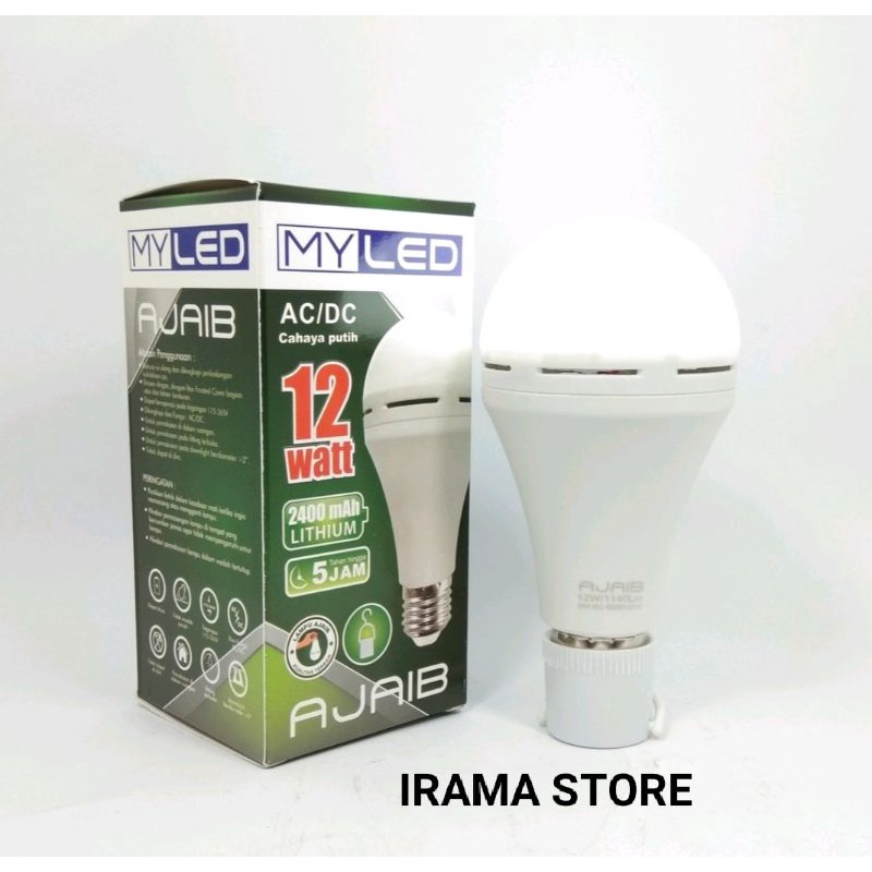 Lampu Led Emergency 12 Watt My Led Lampu Ajaib 12w AC/DC MYLED