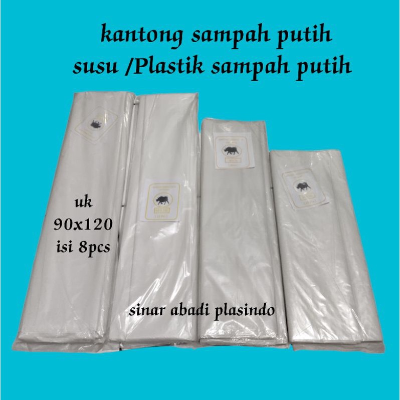 PLASTIK SAMPAH UK 90X120,KANTONG PLASTIK SAMPAH PUTIH,KANTONG SAMPAH
