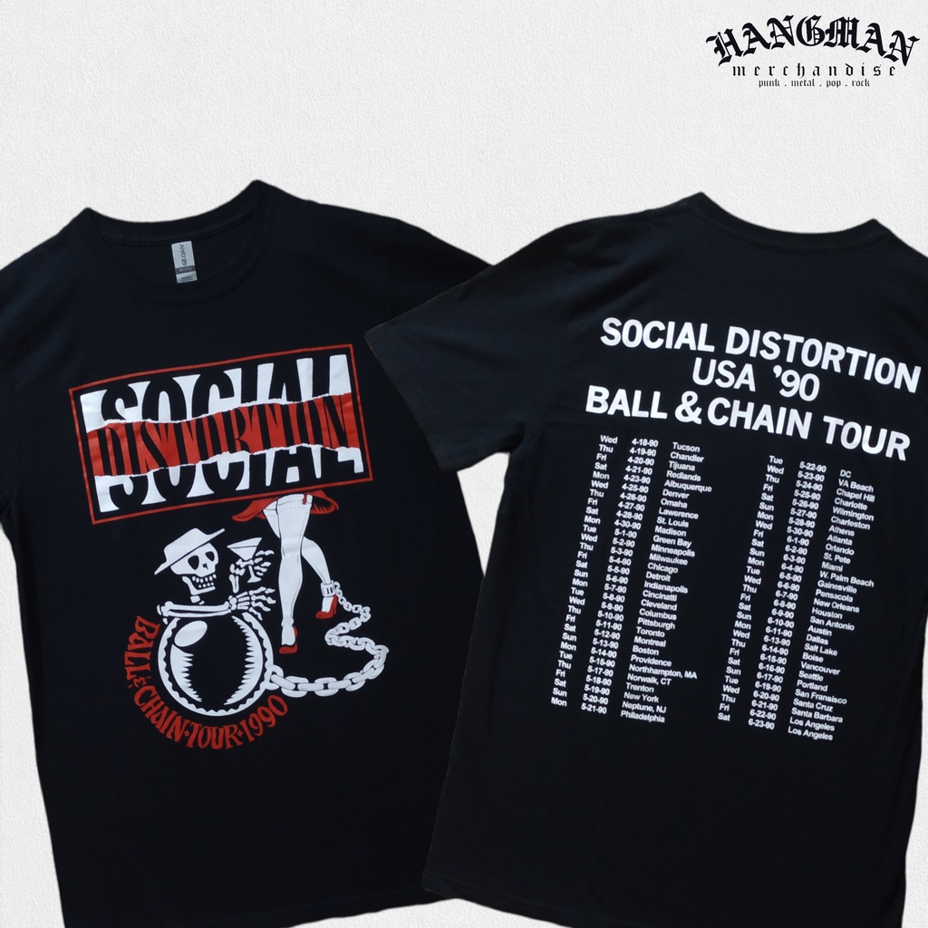 Tshirt/Kaos Band Social Distortion - Tour Official