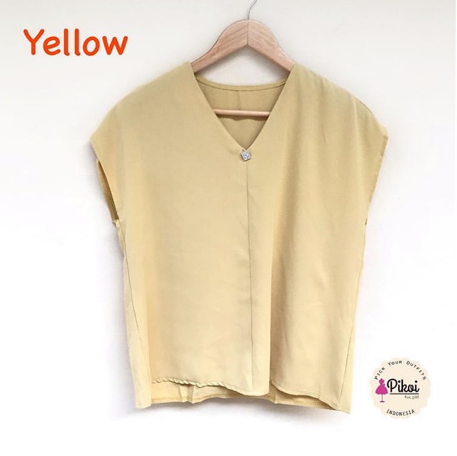 Blouse kantor wanita / blouse vneck / blouse polos cewek / blouse gobor lucu / blouse crepe / 2018