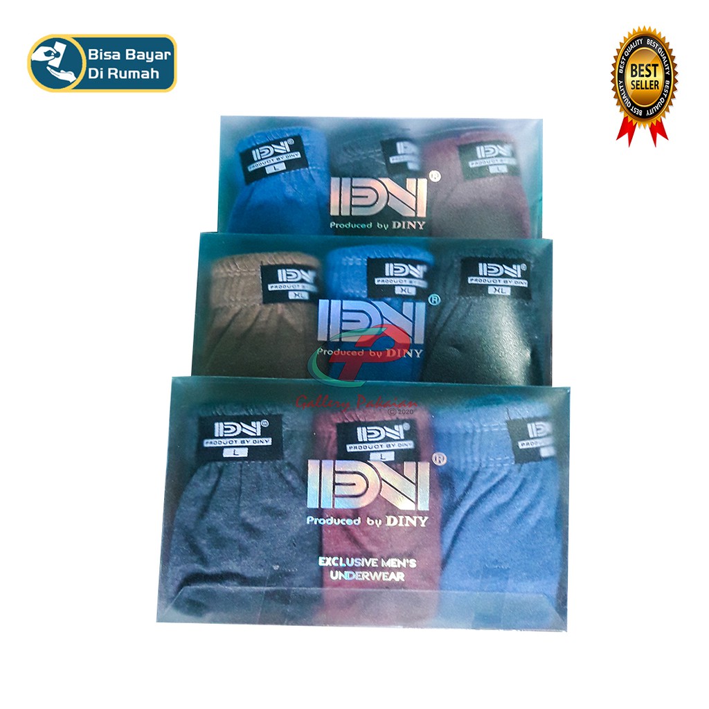 CELANA DALAM PRIA DEWASA DINY Exlusive Men's slempak pria cd pria 1 box Underwear bahan katun halus terlaris