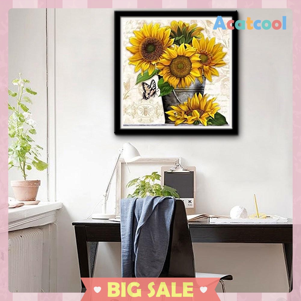 Sunflower 5D DIY Full Drill Diamond Painting Embroidery Kits Cross Stitch