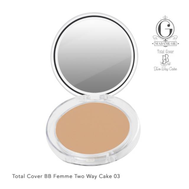 MADAME GIE Total Cover BB Two Way Cake - Tersedia bentuk Refill