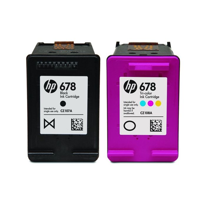Paket Tinta HP 678 Black &amp; Colour Original
