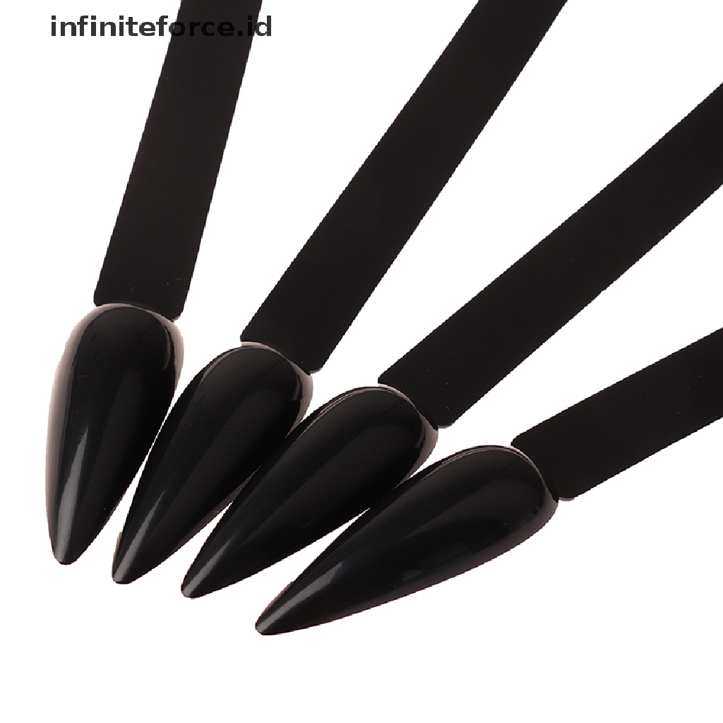 Infiniteforce.id 40Pcs / Set Kuku Palsu Bentuk Kipas Untuk Display / Latihan Nail Art