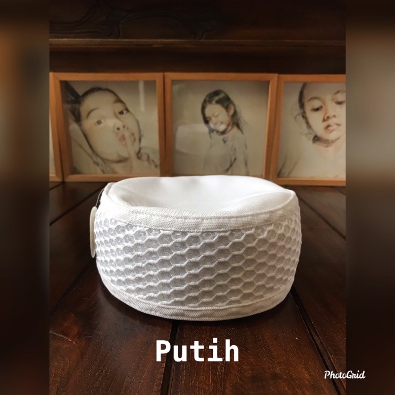 Peci kopiah Talibann putih polos motif 1 harga terjangkau kualitas bagus ukuran standar dewasa