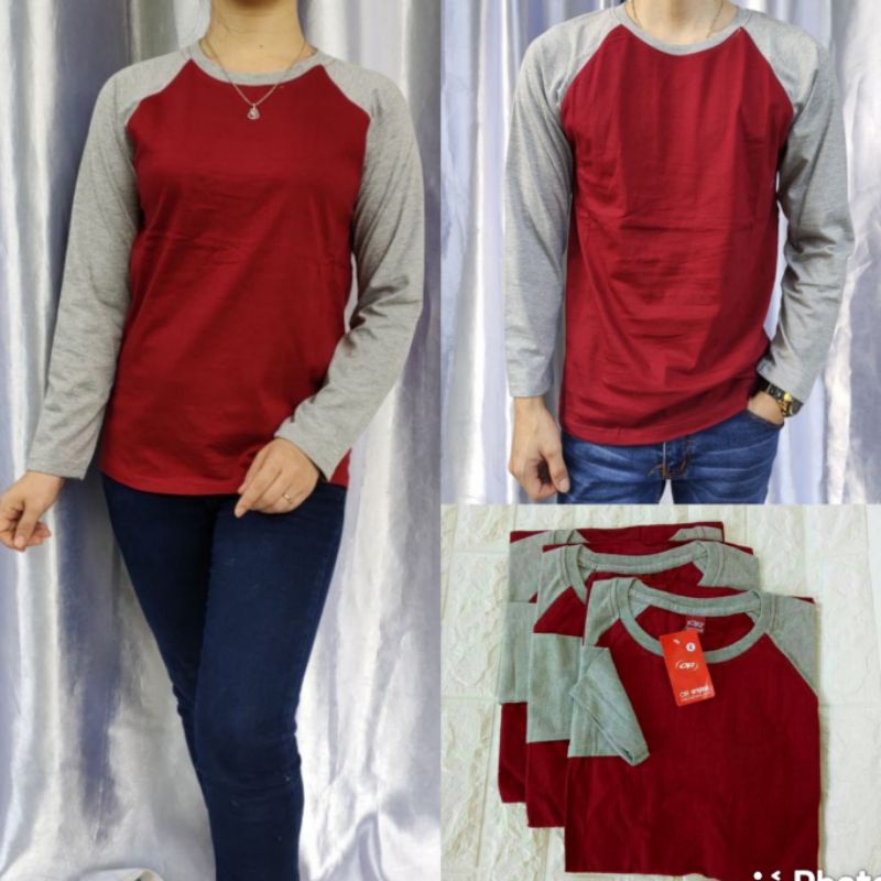 kaos raglan MARON - ABUMISTY lengan panjang Uk M L XL XXL