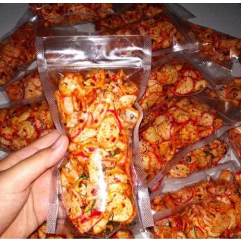 

KERUPUK BANTET PEDAS WARNA / SEBRING PEDAS