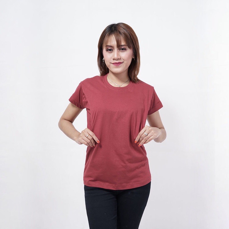 Kaos menyusui / Baju menyusui SIMPANSE Lengan PENDEK 100% Katun-Blush Red