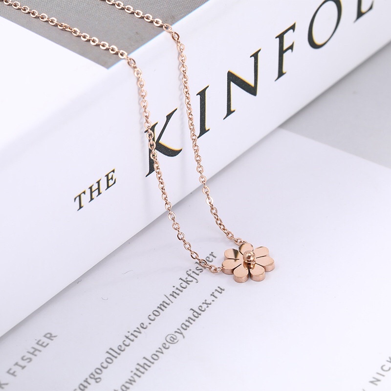 Kalung Titanium Bunga Daisy Formal Korea Fashion Style