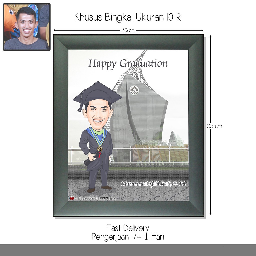 Kado Wisuda Cewek Cowok Karikatur Wisuda Lukisan Wisuda Souvenir Wisuda Kartun Wisuda Vektor Wisuda Shopee Indonesia