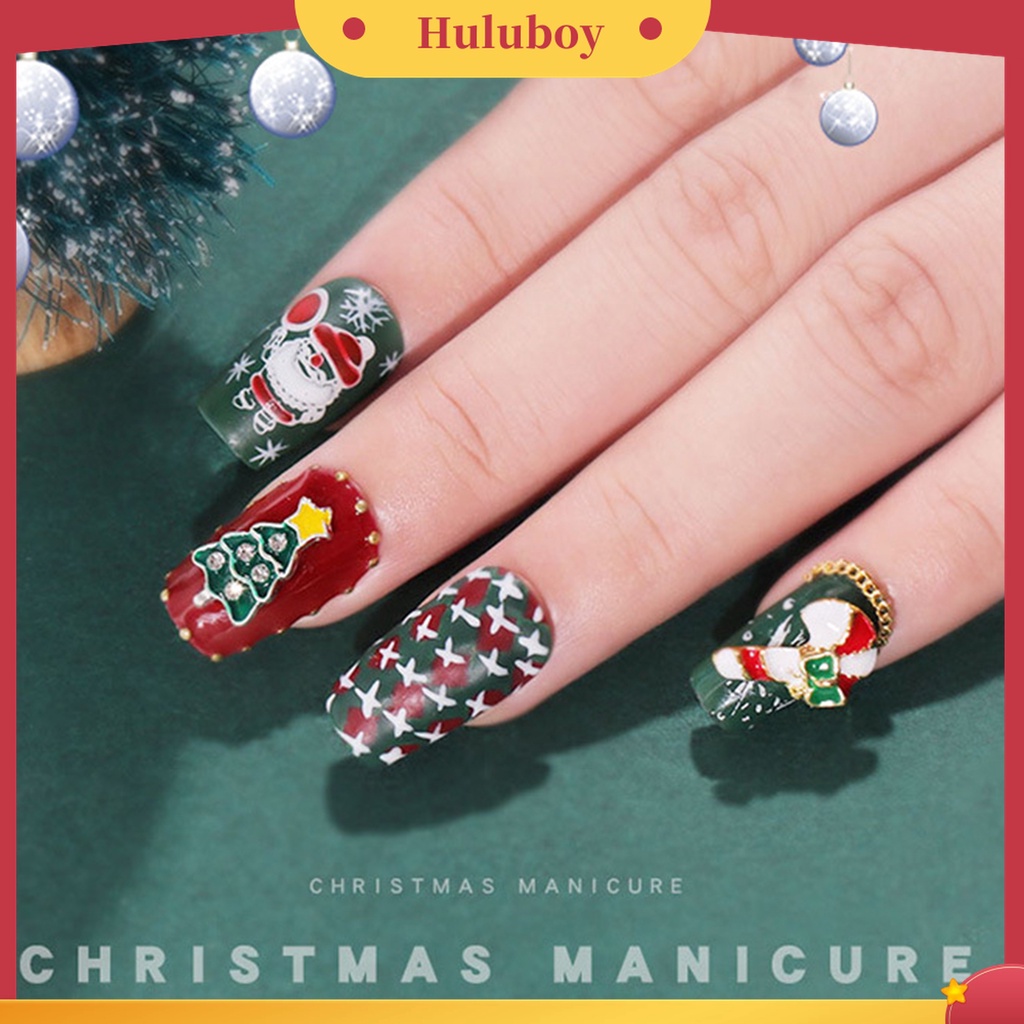 Huluboy Huluboy♡ Plat Stempel / Cap Kuku Motif Natal / Snowflake / Snowman