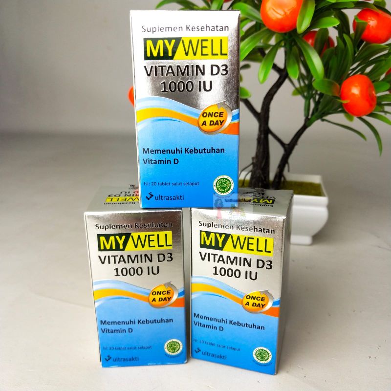 Jual My Well Vitamin D3 1000 IU isi 20 tablet Shopee Indonesia