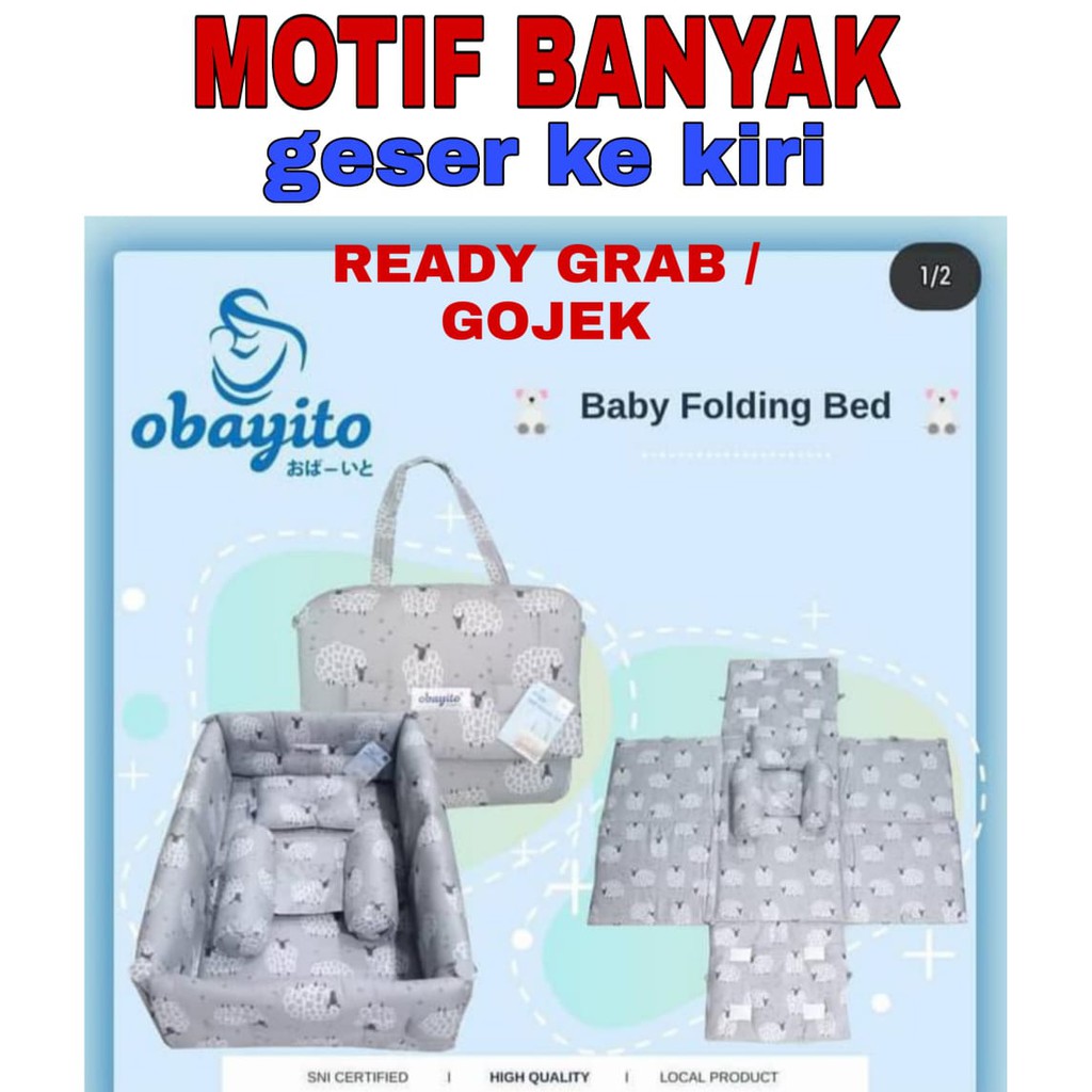 OBAYITO BABY FOLDING BED / TEMPAT TIDUR BAYI